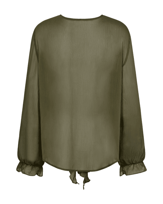 Hovedbilde DITTE BLUSE M/RYSJ - OLIVEN
