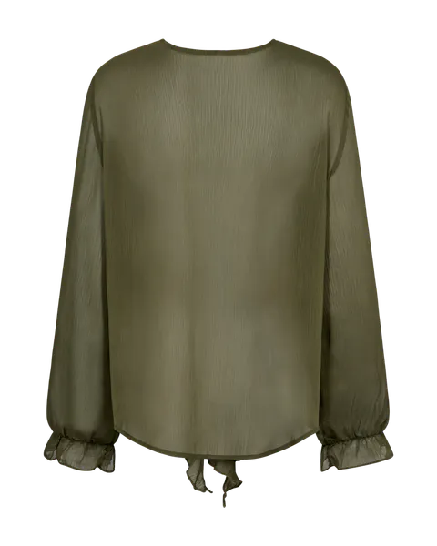 Hovedbilde DITTE BLUSE M/RYSJ - OLIVEN