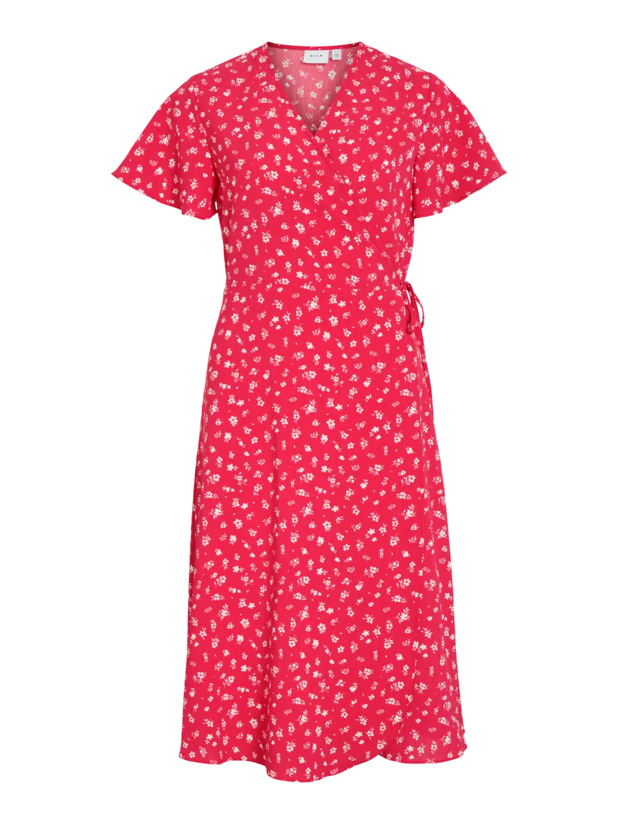LOVIE OMSLAGSKJOLE M/PRINT - BRINGEBÆR/CREAM