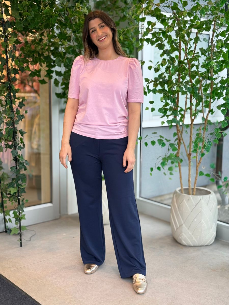 FENJA T-SHIRT M/PUFFERM - ROSA