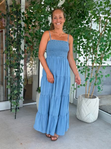 Hovedbilde SMOCK KJOLE DENIM LOOK - CLASSIC BLUE
