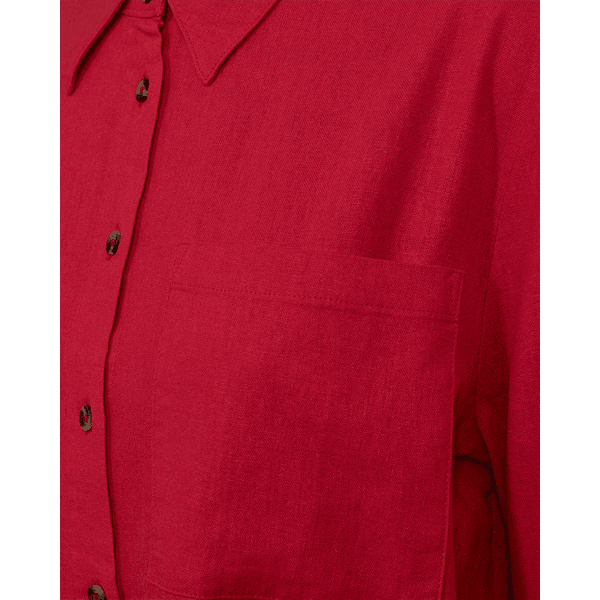 Hovedbilde LAVA LIN/VISCOSE SKJORTE - RØD