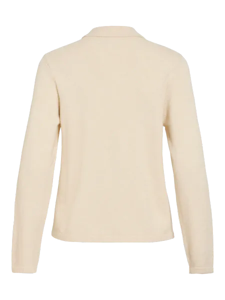 Hovedbilde VIRIL POLOGENSER M/KRAGE - CREAM MELERT