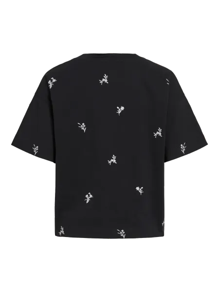 Hovedbilde MONIE T-SHIRT - SORT M/BLOMST