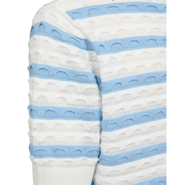 Hovedbilde DODO GENSER STRIPES - OFFWHITE/HIMMELBLÅ