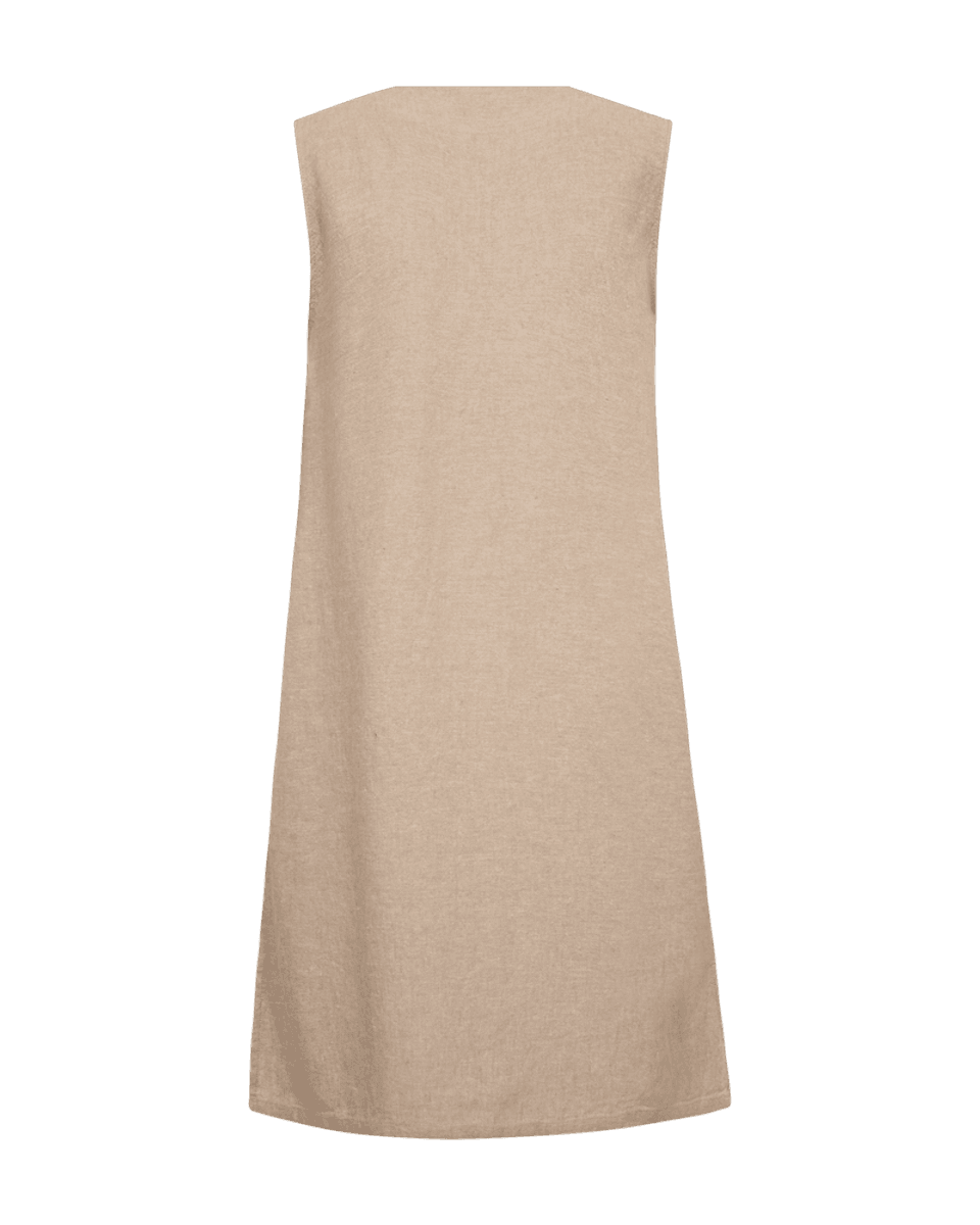 LAVA LIN/VISCOSE  KJOLE  V-HALS - SAND