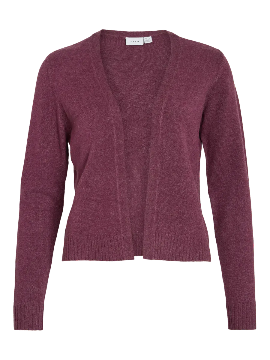 VIRIL SHORT CARDIGAN - PLOMME