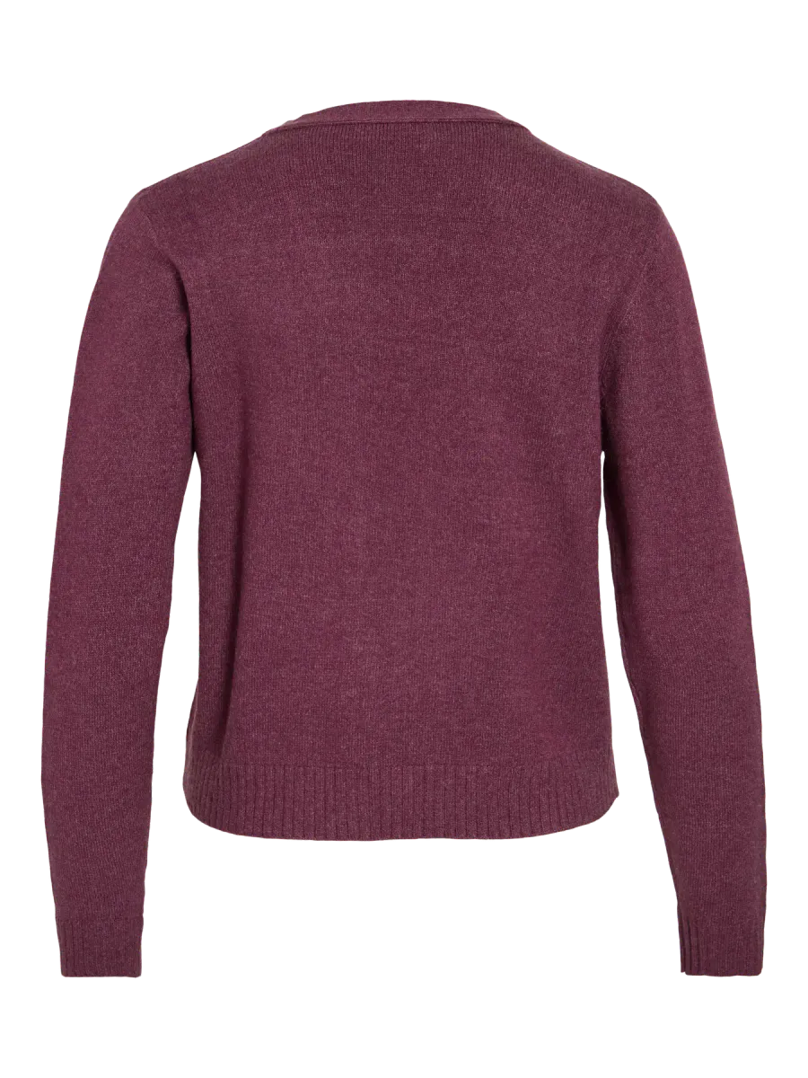 VIRIL SHORT CARDIGAN - PLOMME