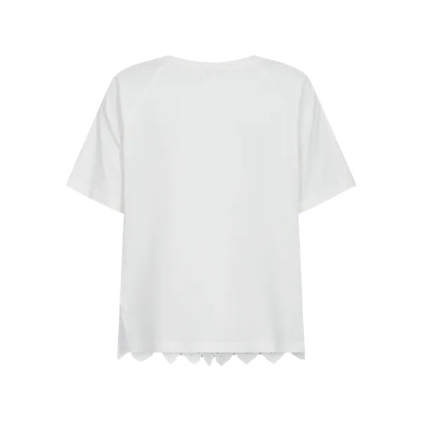 Hovedbilde CIMON T-SHIRT M/EMBRO - OFFWHITE