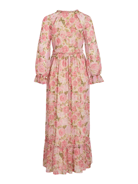 Hovedbilde EMSA LANG KJOLE FLOWERS - ROSA/CREAM