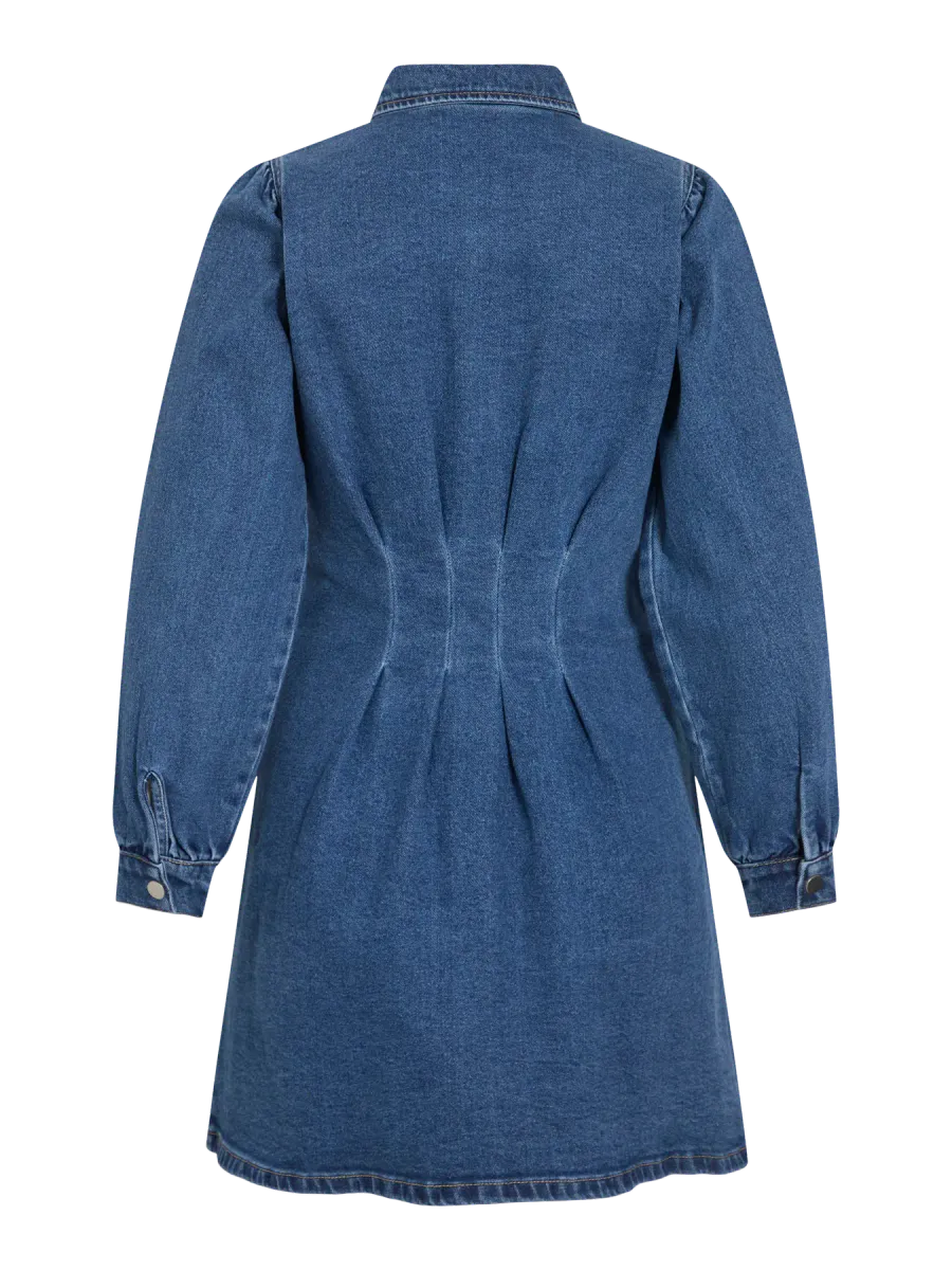 SOL DENIM KJOLE - MEDIUM BLÅ
