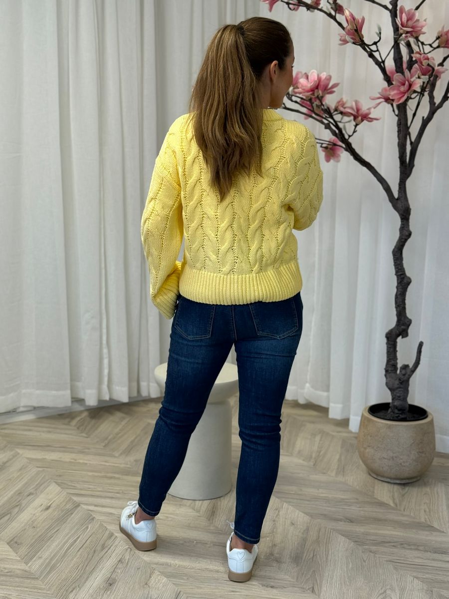 SVEA THEA CABEL CARDIGAN - GUL