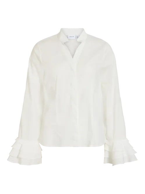 Hovedbilde LULA FRILL SKJORTE - OFFWHITE