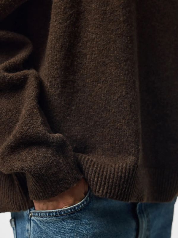 SALLY KNIT GENSER - BRUN