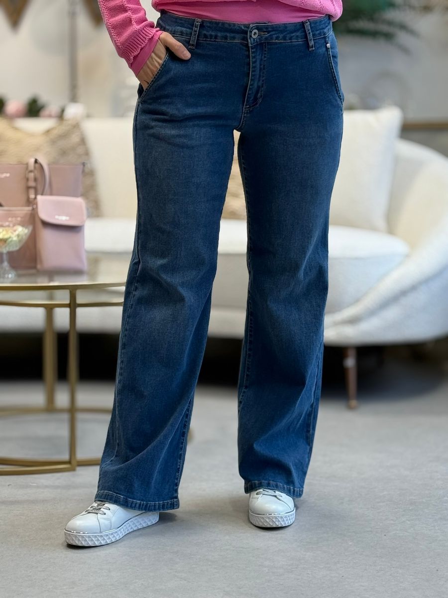 CHINO FLARE RETT JEANS 80 - MEDIUM DENIM 