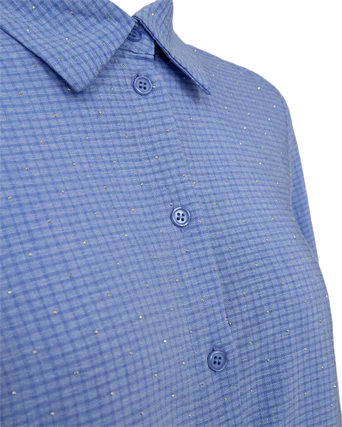 Hovedbilde SHINE SKJORTE M/BLING - LYS BLÅ