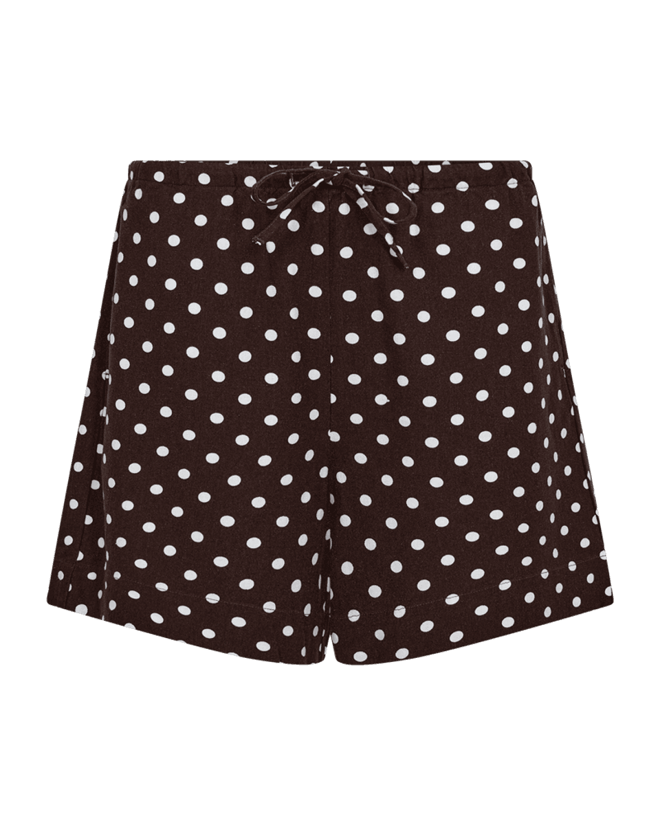 LAVISCO SHORTS M/DOTS - BRUN/HVIT