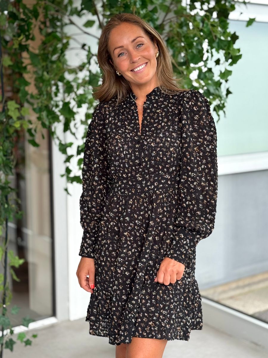 NOELLE KJOLE  - SORT / COGNAC