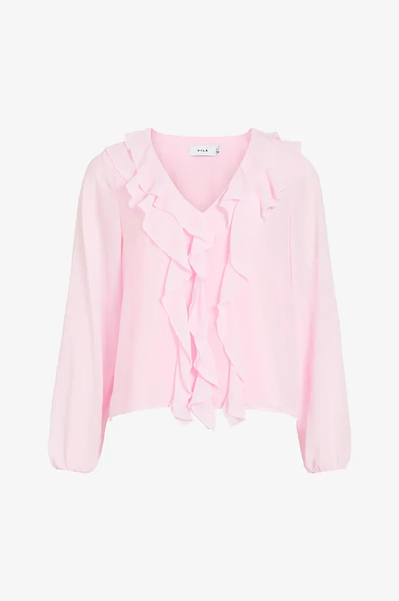 ANE BLUSE M/VOLANGER - ROSA