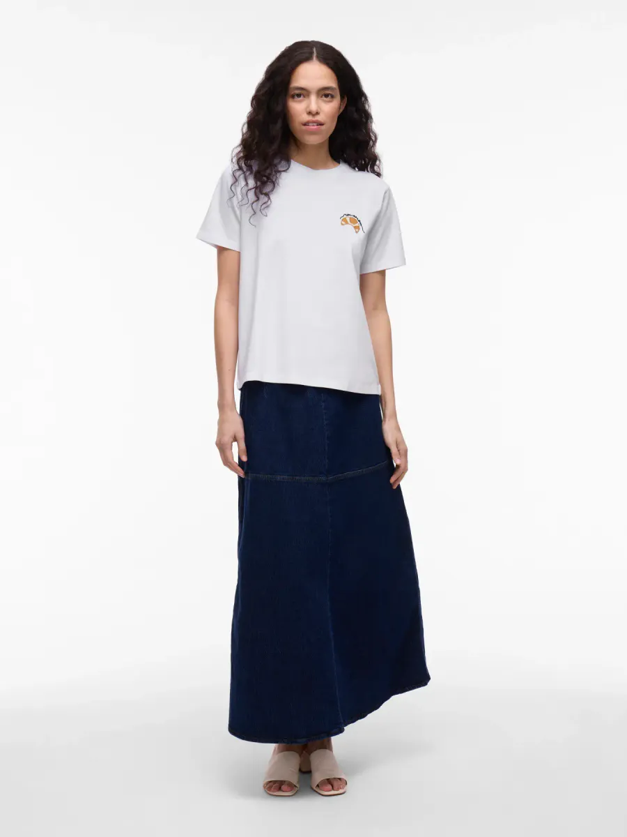 NORA T-SHIRT - HVIT M/CROSSAINT