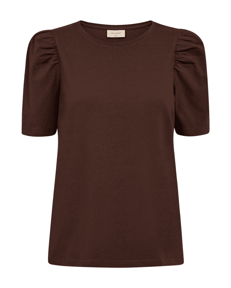 FENJA T-SHIRT M/PUFFERM - BRUN
