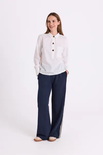 Hovedbilde FLYNN SKJORTE M/KNAPPER - OFFWHITE