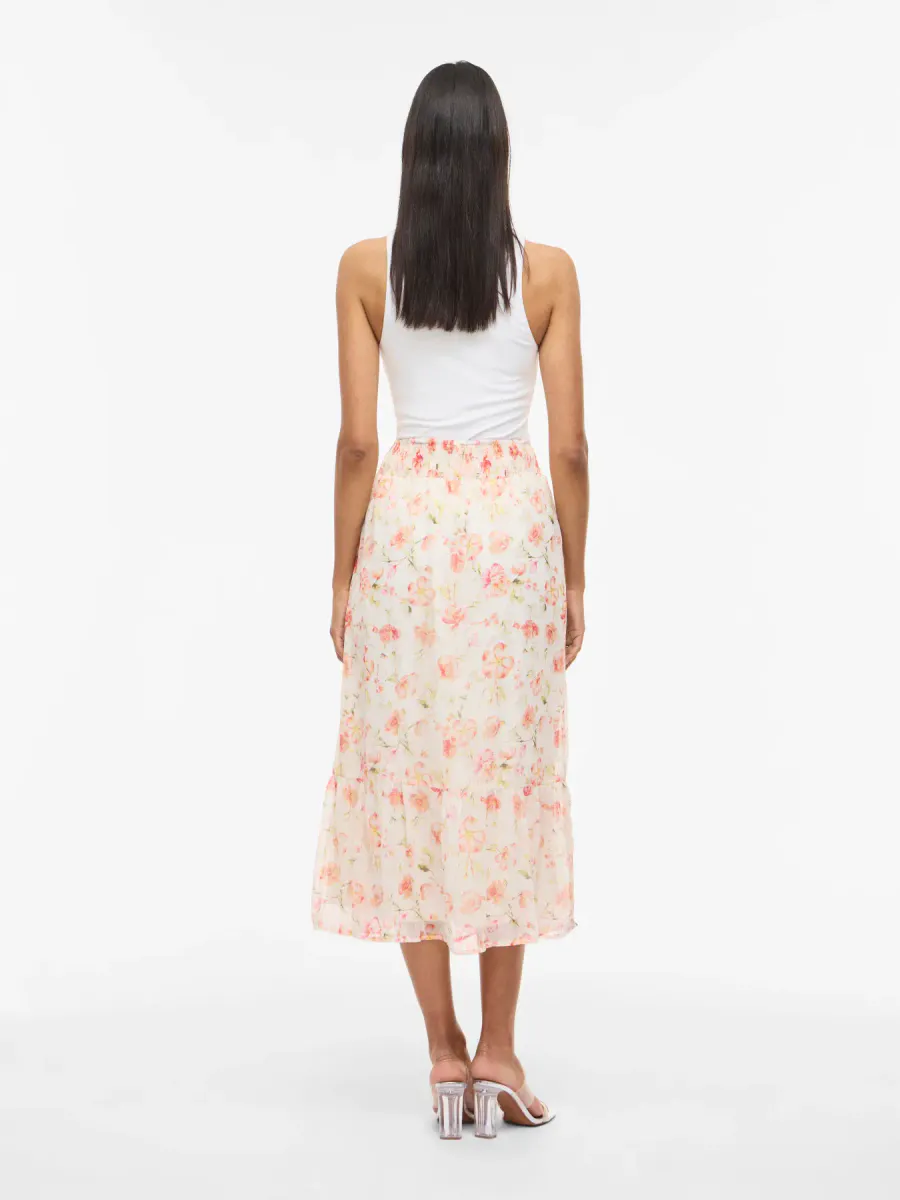 EMMA SKJØRT FLOWER - CREAM