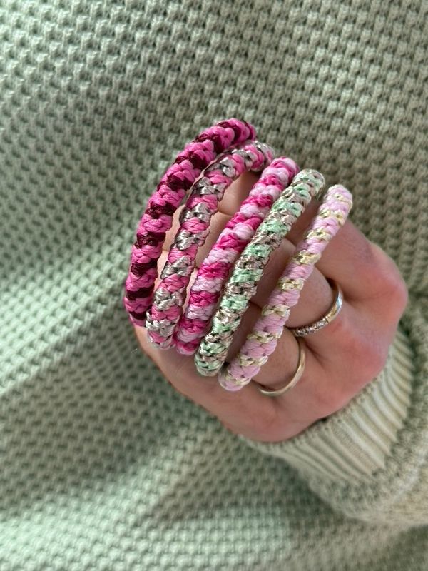 JASMINA STRIKKER 5-PACK - ROSA / CERISE / LYS ROSA