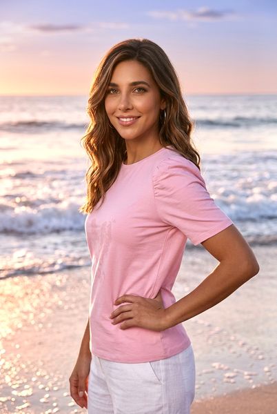 Hovedbilde FENJA T-SHIRT M/PUFFERM - ROSA