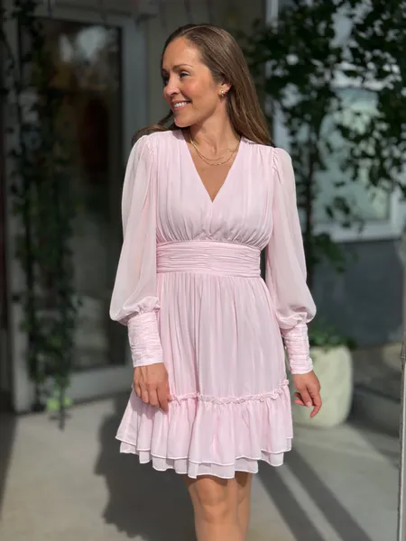 Hovedbilde BIRDIA KJOLE M/VOLANGER - ROSA