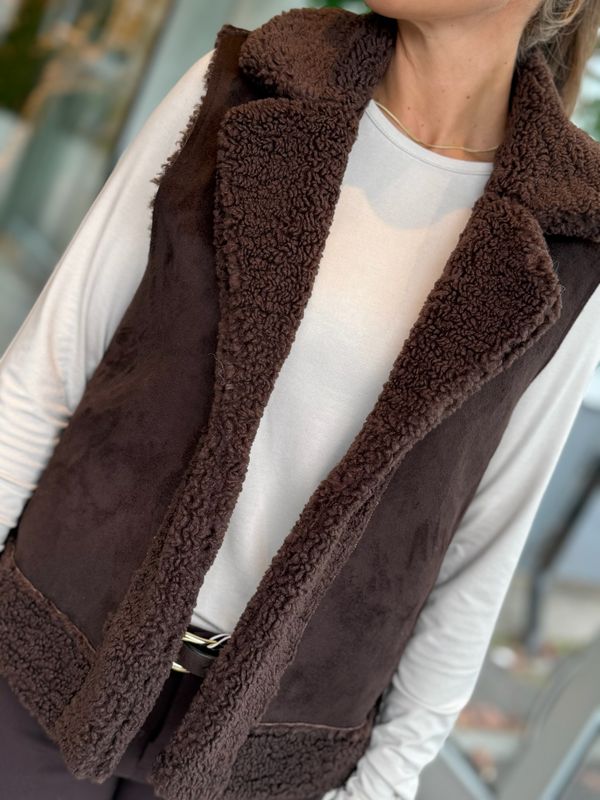 LAMBY VEST - BRUN