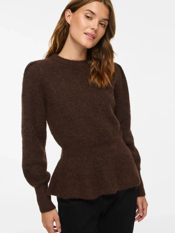 GRACIE PEPLUM GENSER - BRUN