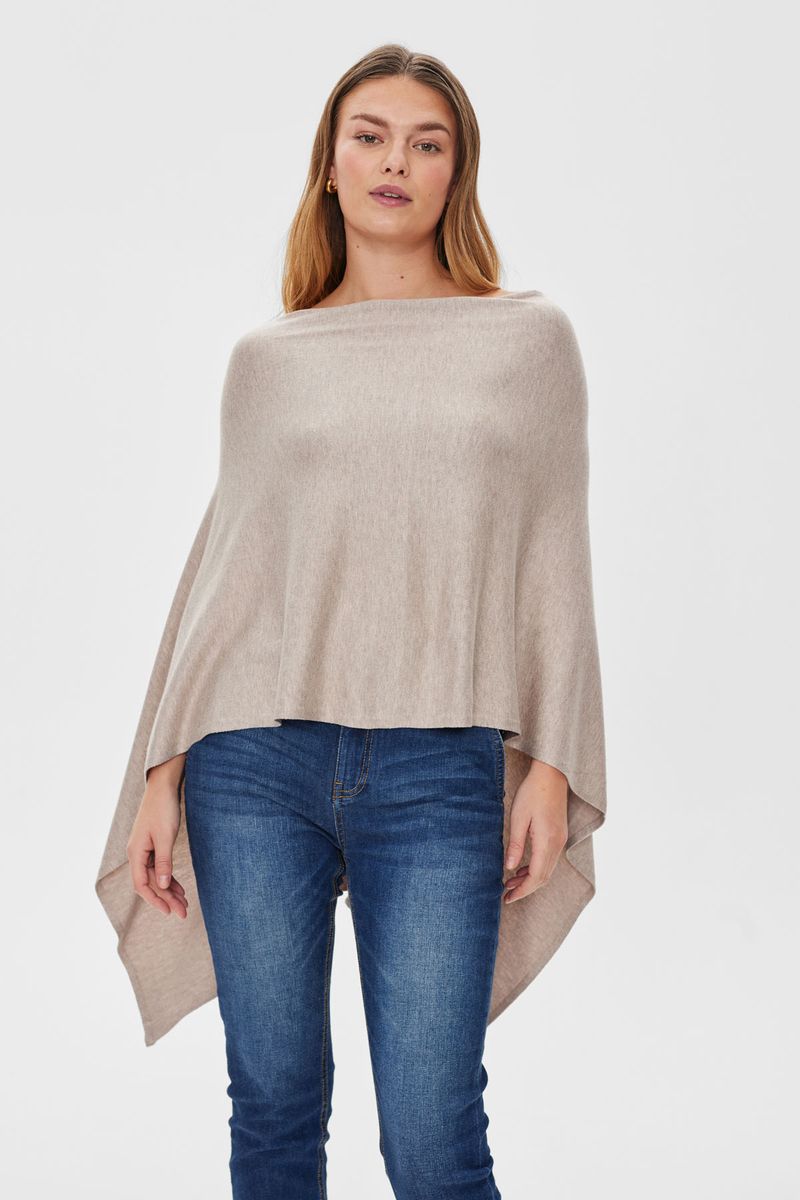 CLAUDISSE PONCHO - MUSHROOM MELANGE