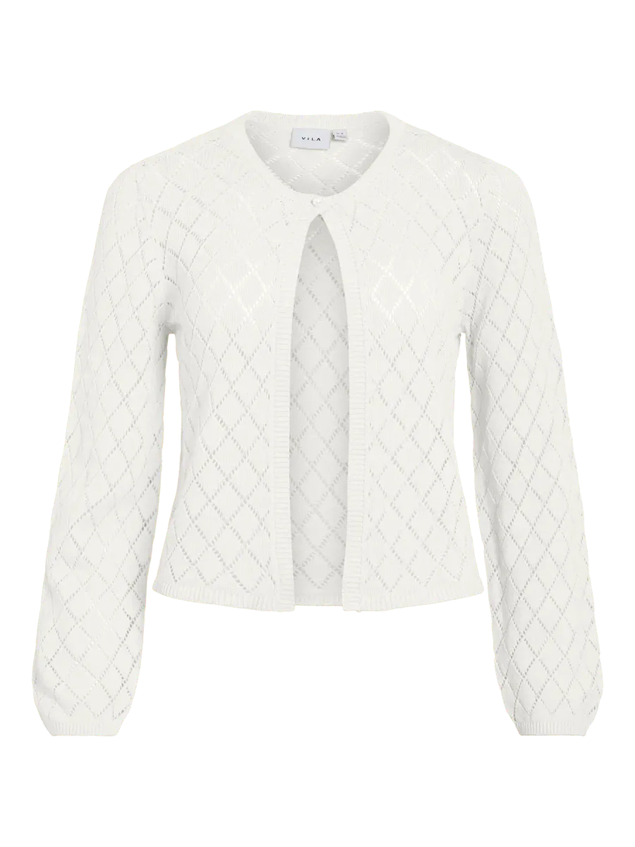 DAVIE POINTELLE CARDIGAN - OFFWHITE