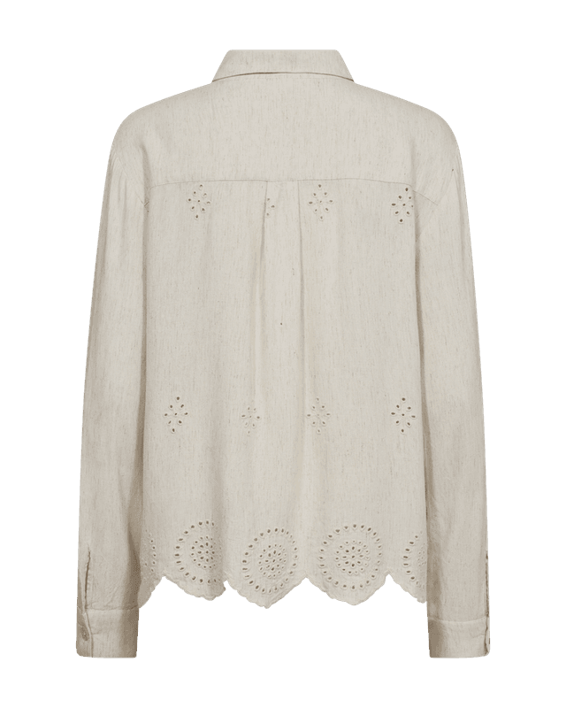 LINUS BLUSE M/EMBRO - MOONBEAM