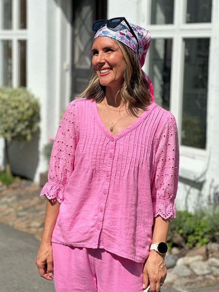 Hovedbilde LALUNA LIN/VISCOSE BLUSE - ROSA