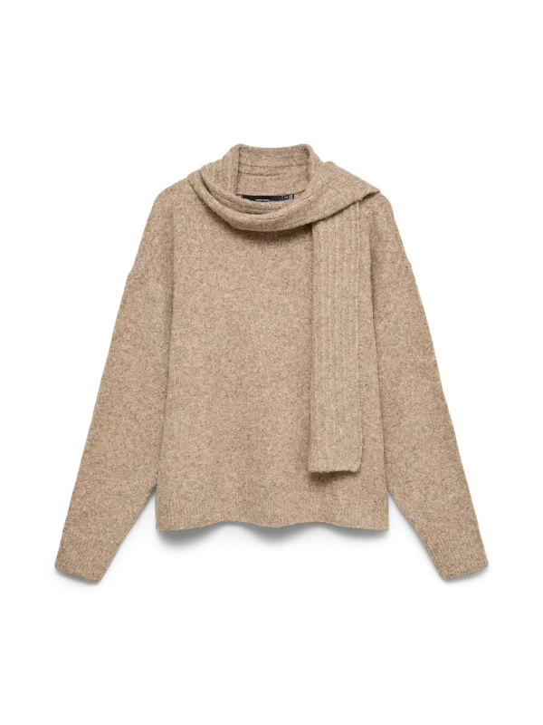 GIANNA GENSER M/SKJERF - CAMEL MELERT
