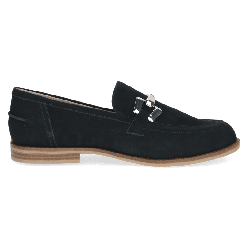 MOKASIN I SKINN - NAVY