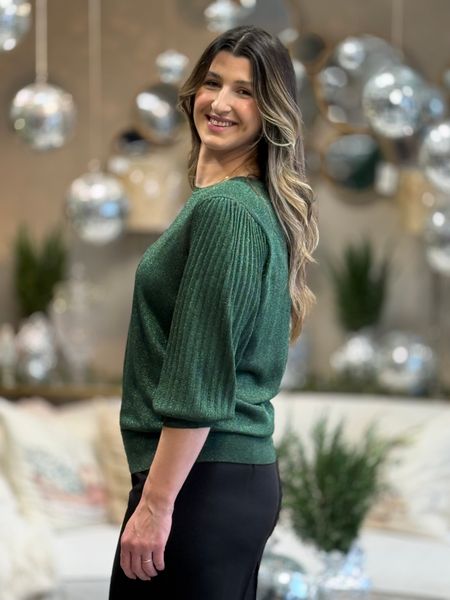 Hovedbilde GLITTA PULLOVER M/LUREX - KOMBU GREEN