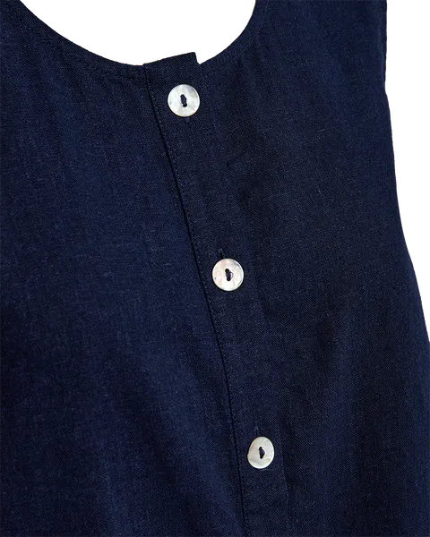 Hovedbilde LAVA LIN/VISCOSE TOPP M/KNAPPER FORAN - NAVY