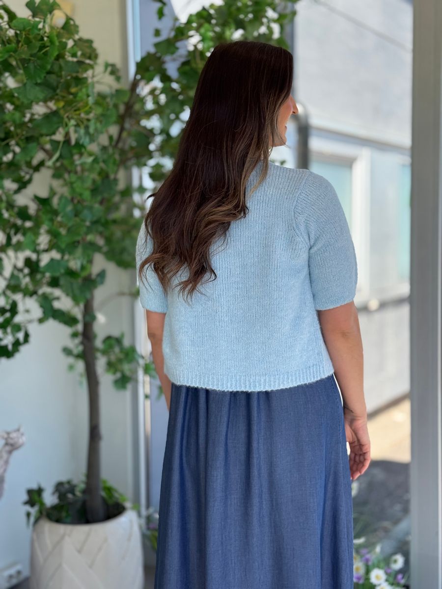 KARA CARDIGAN 2/4 ERM - LYSBLÅ