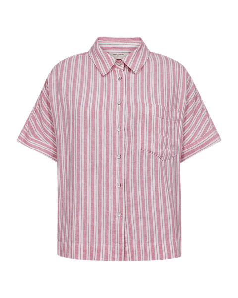 Hovedbilde LAVA SKJORTE M/STRIPER & 2/4 ERM - ROSA/HVIT