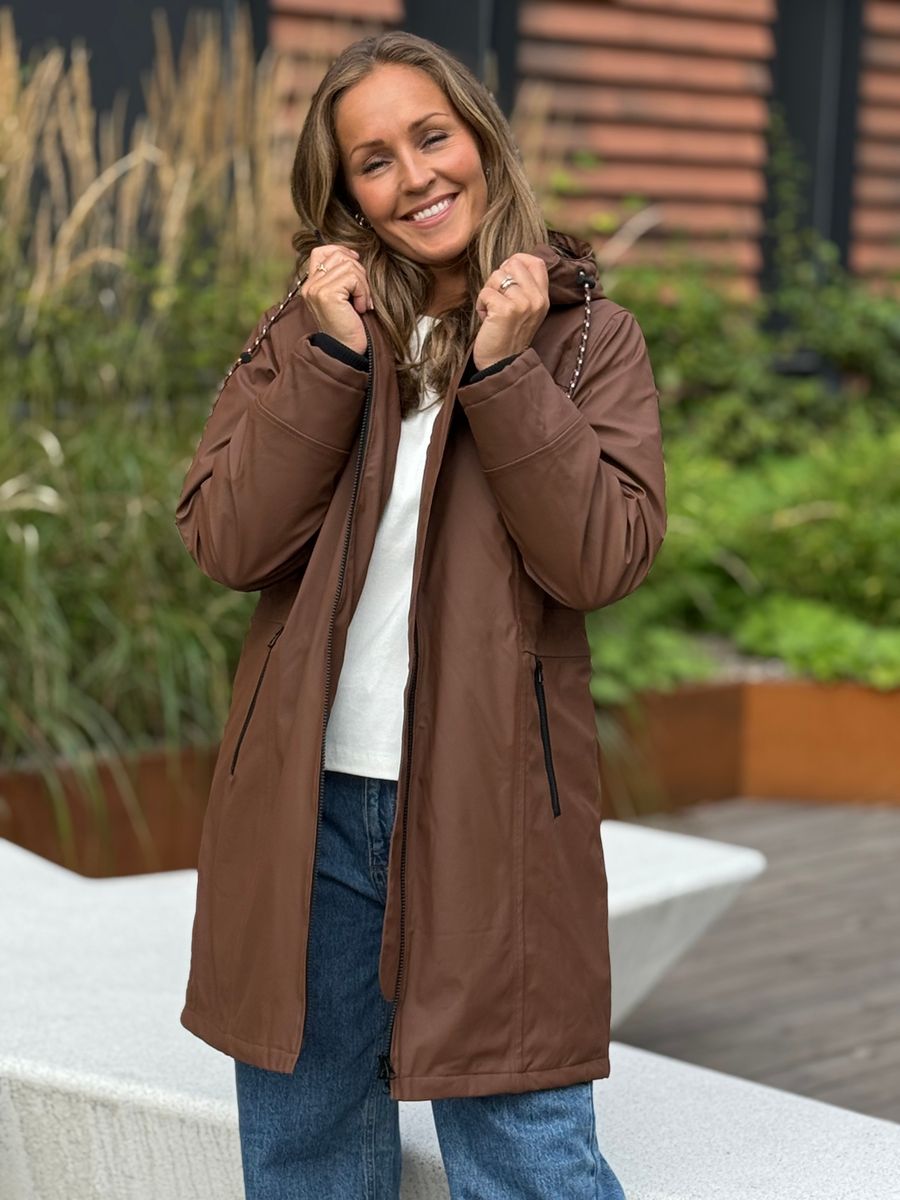 RAIN JAKKE - BRUN
