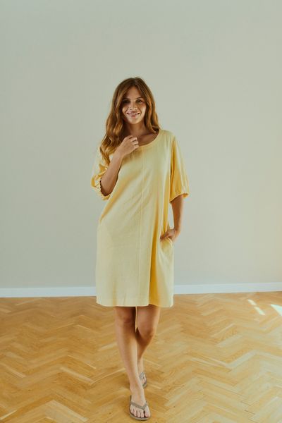 Hovedbilde LAVA KJOLE M/BALLONGERM - GUL