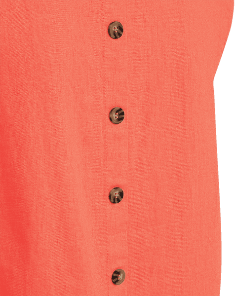 Hovedbilde LAVA LIN/VISCOSE TOPP M/KNAPPER BAK - ORANGE 