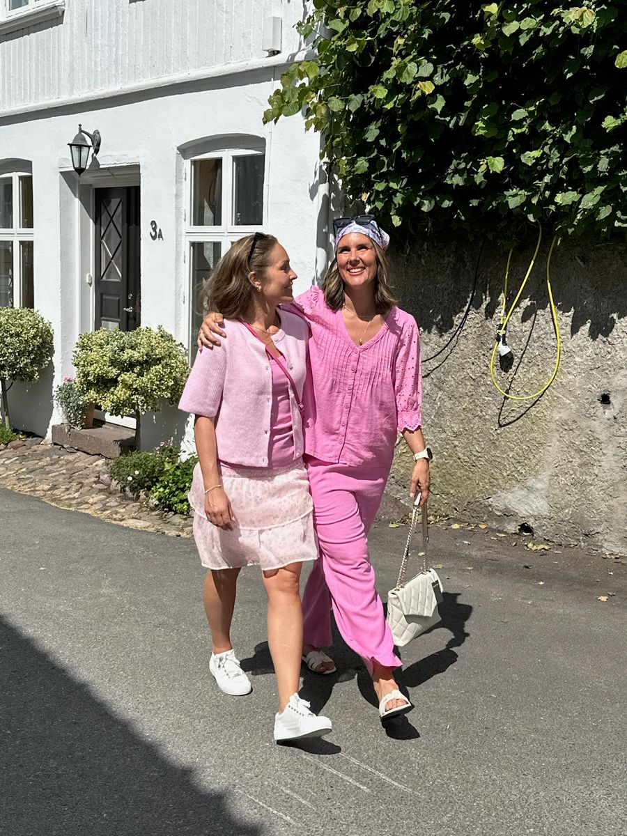 LALUNA LIN/VISCOSE BLUSE - ROSA