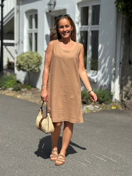 Hovedbilde LAVA LIN/VISCOSE KJOLE U/ERM - DUSTY COGNAC