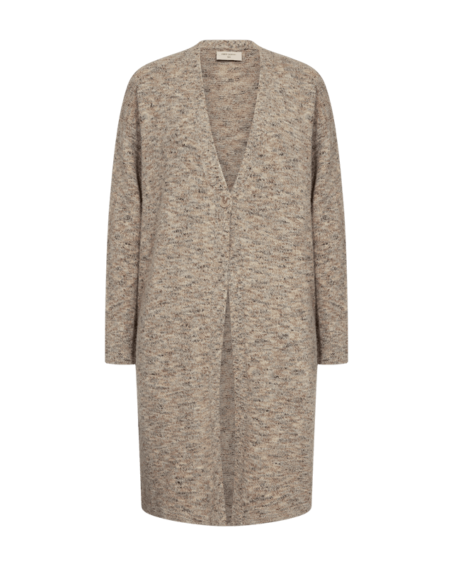 TWEED LANG CARDIGAN - CAMEL MELERT