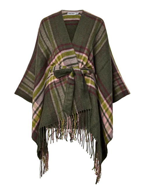 Hovedbilde AVIE PONCHO M/BELTE - OLIVEN RUTING