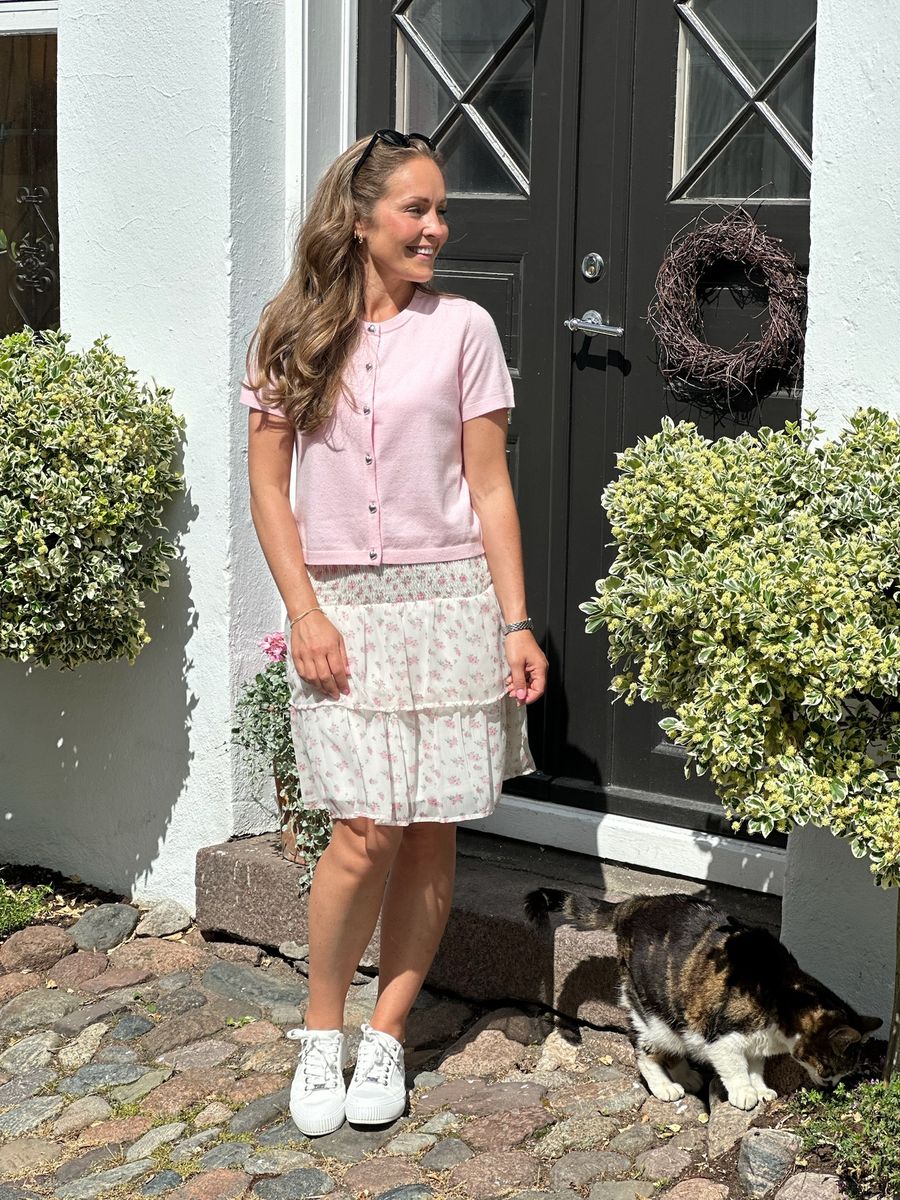 SMILLA SMOCK SKJØRT - HVIT / LYS ROSA
